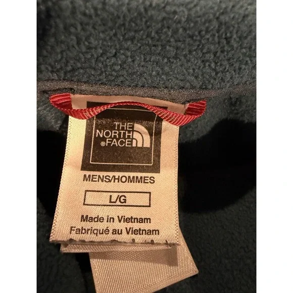 The North Face Fleece Pullover Mens Green XL 1/4 Zip Long Sleeves Hiking Base - Picture 7 of 8